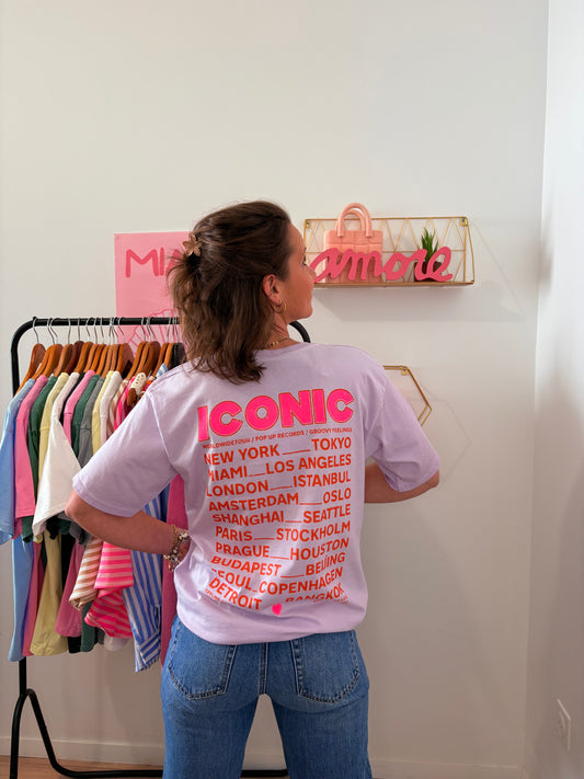 T-Shirt "Iconic" – Lila Pastel
