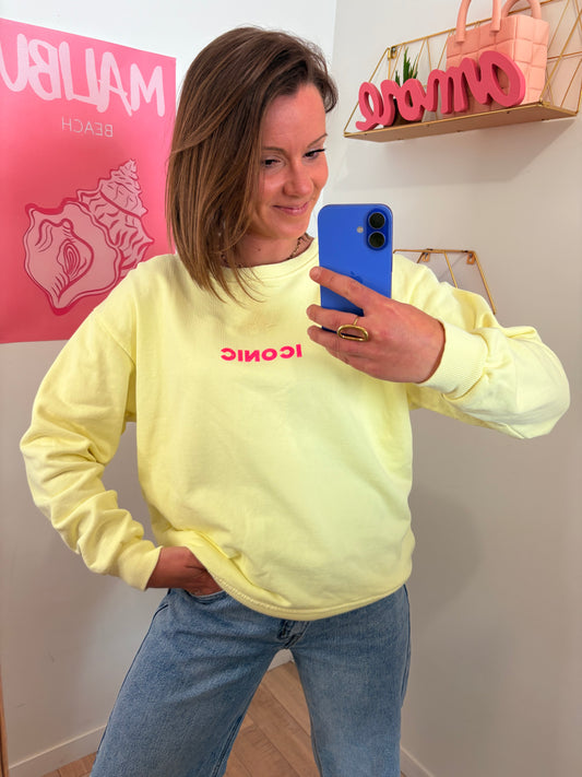 Pull "Iconic" – Jaune Solaire