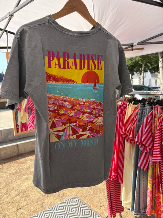 T-shirt Paradise gris