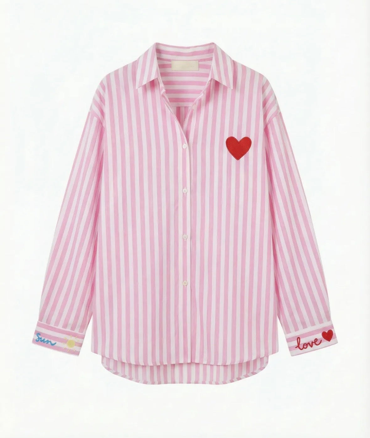 ☀️ Chemise "Rosa Sol" – Rayures & Détails Ensoleillés