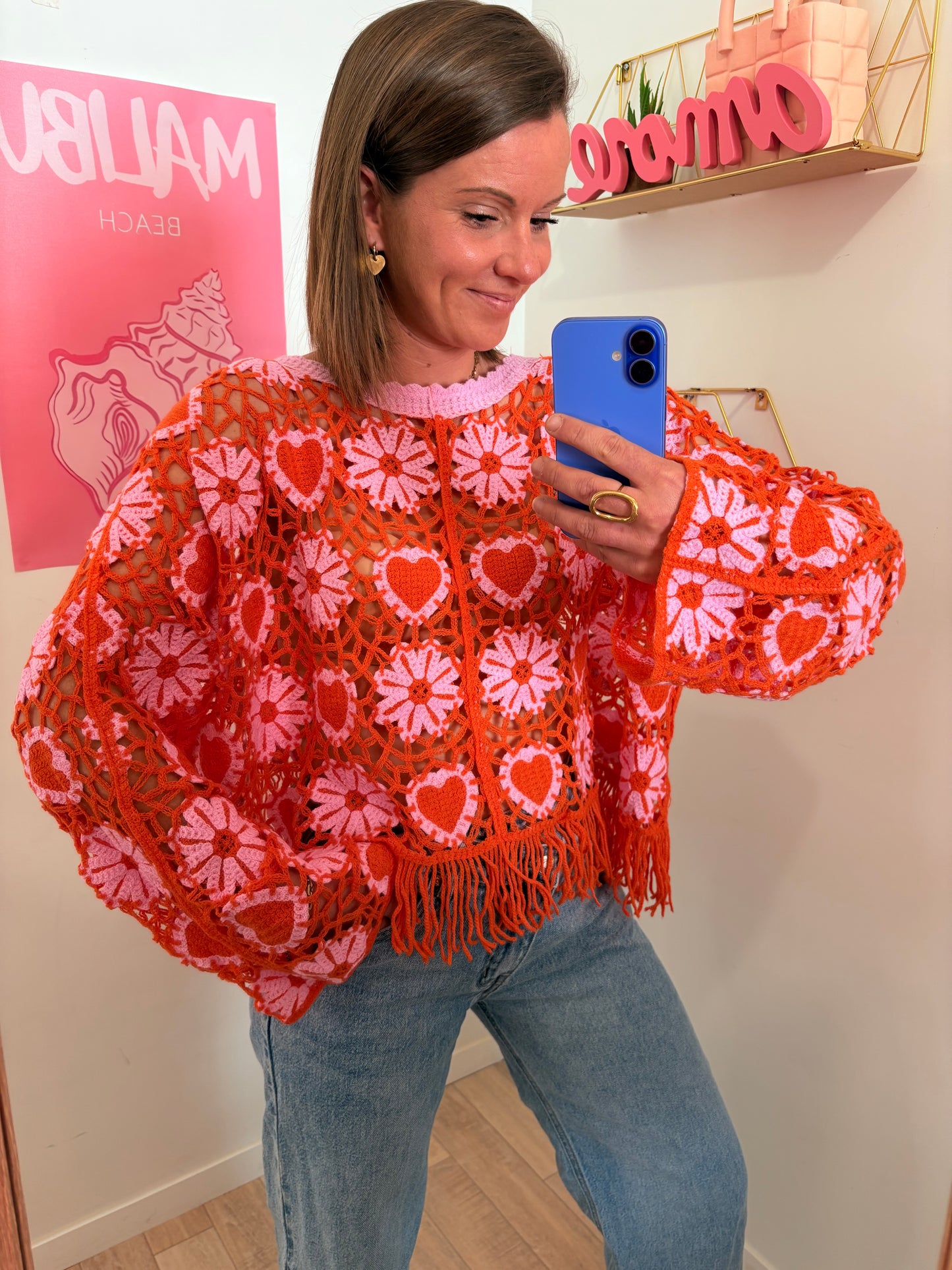 Pull Macramé "Sunset" – Boho-Chic & Franges