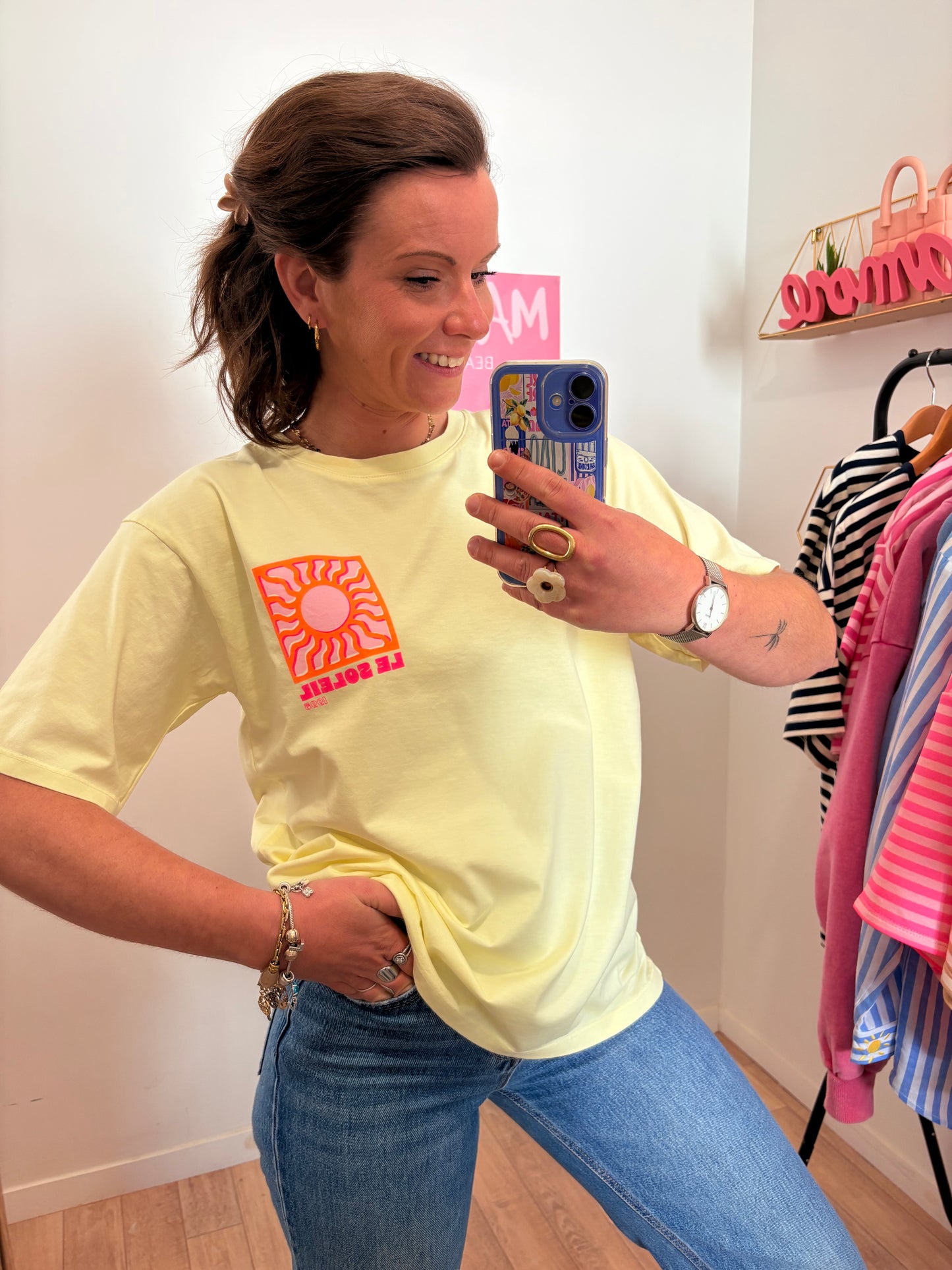 ☀️ T-Shirt "Soleil" – Jaune Vibrant