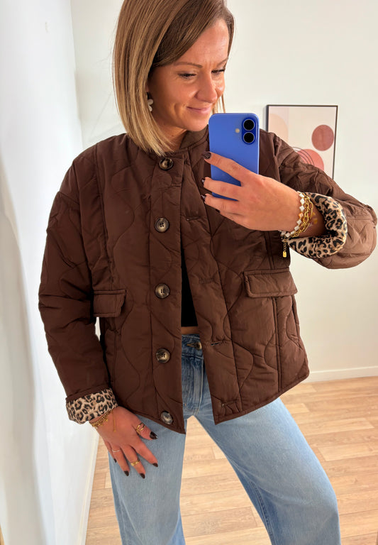 Veste matelassée marron 