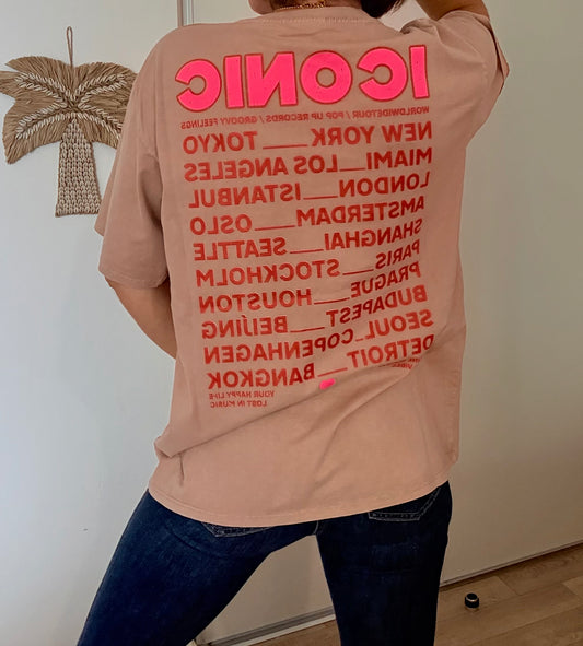 T-shirt iconic vieux rose