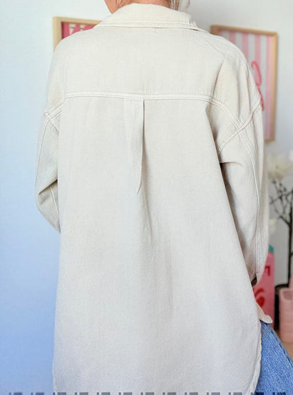 Veste en jean Beige