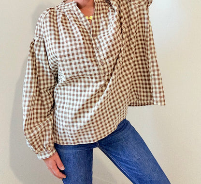 Blouse Suzanne marron