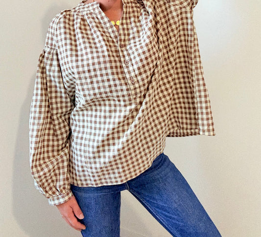 Blouse Suzanne marron