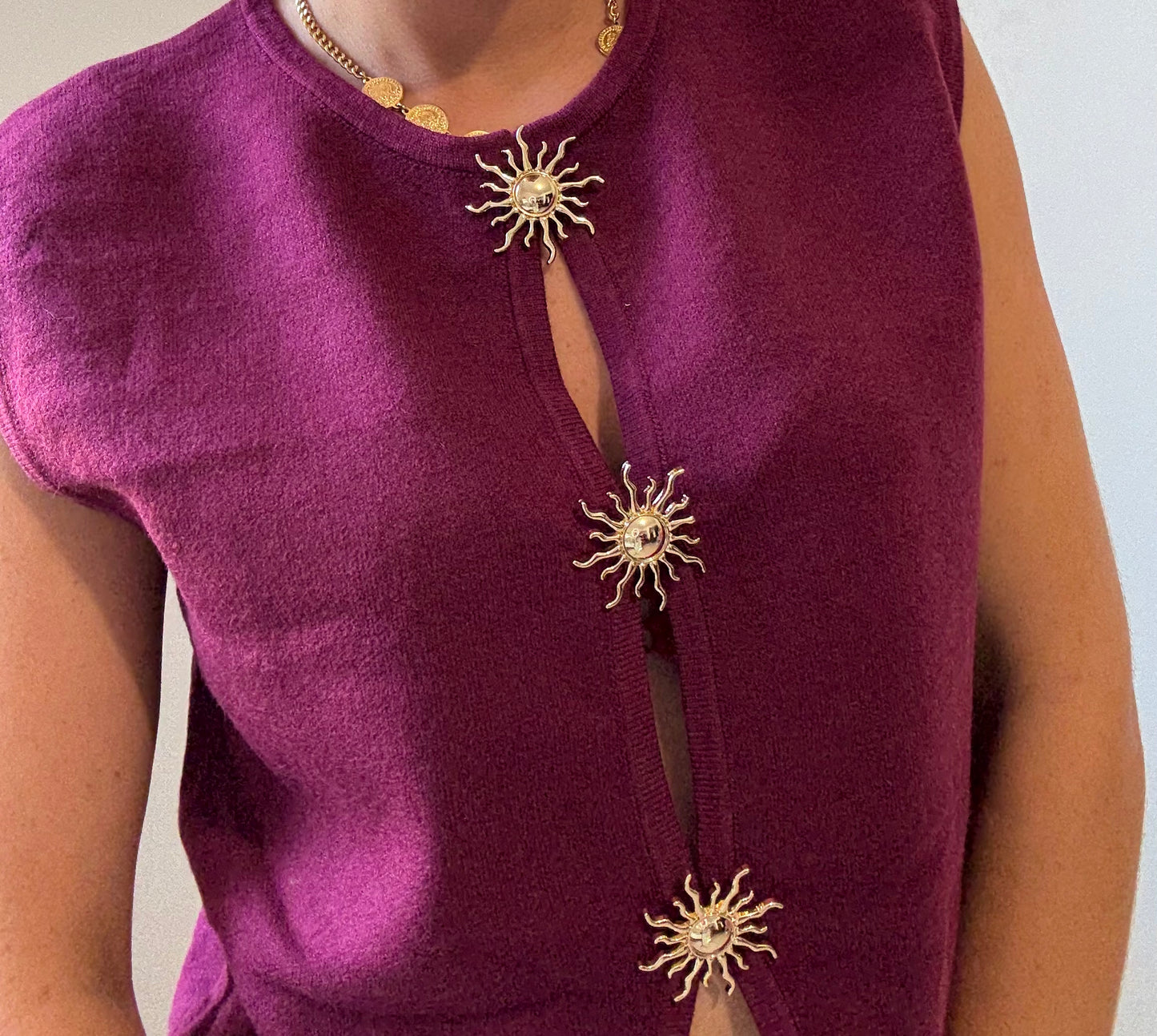 Pull soleil bordeaux