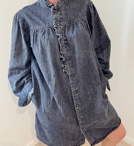 Robe en jeans noir