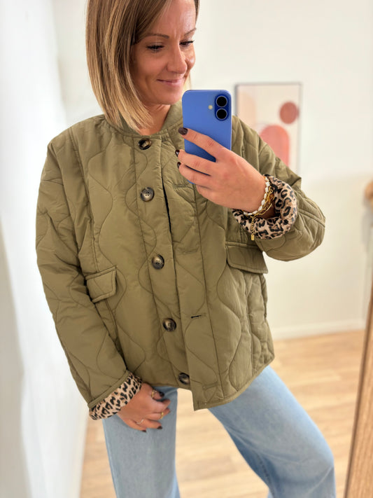 Veste matelassée kaki Chloé 