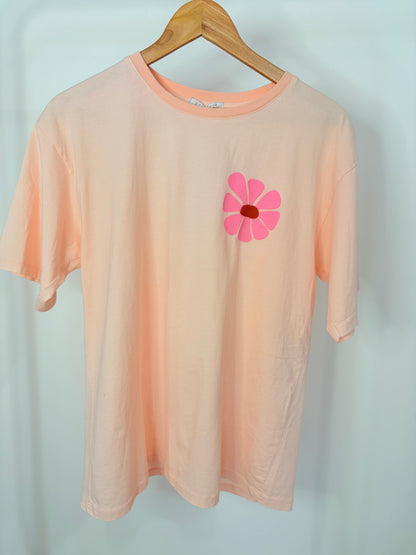 T-shirt Flower pêche