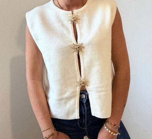 Pull soleil écru