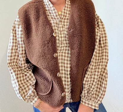 Blouse Suzanne marron