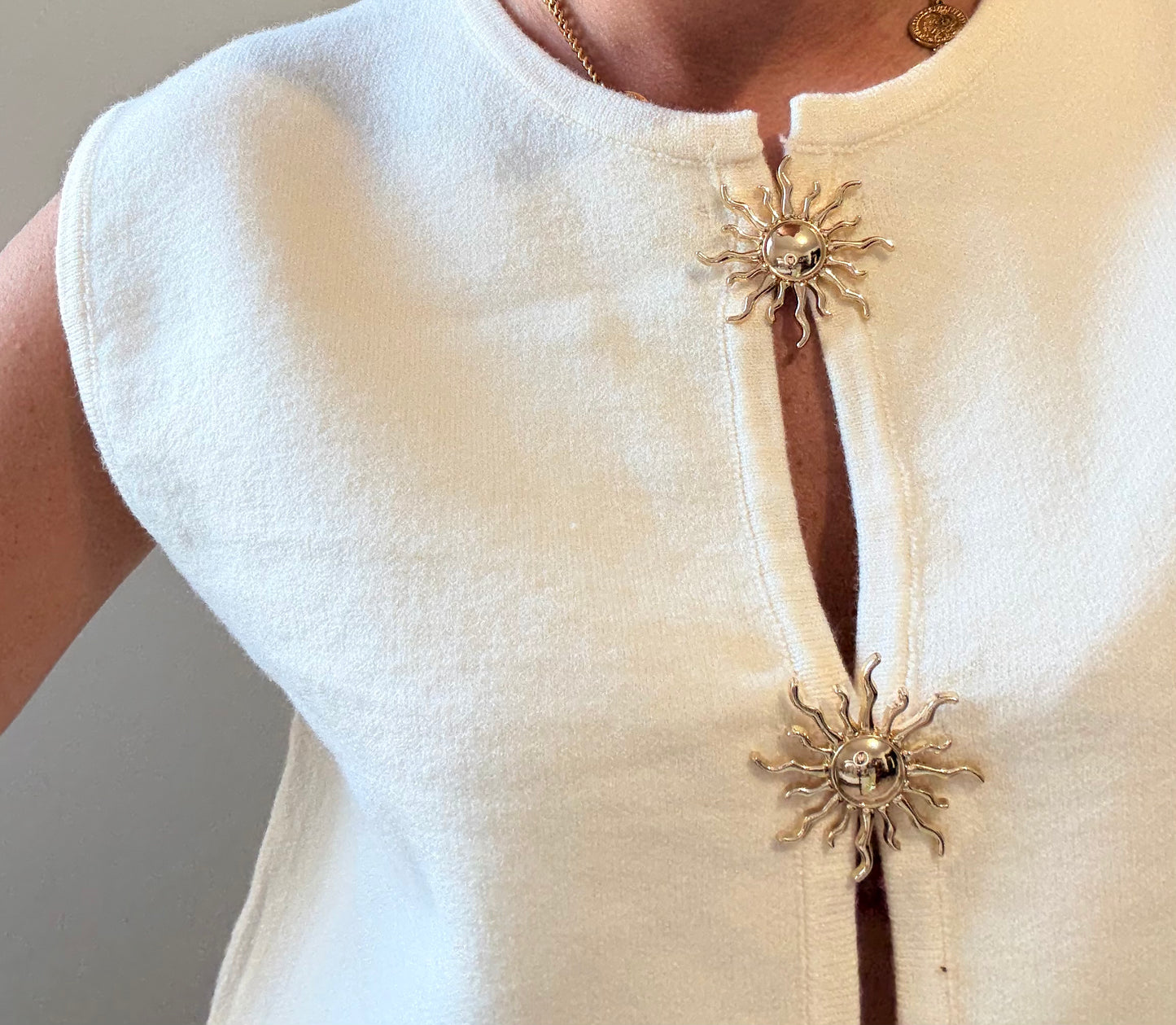 Pull soleil écru