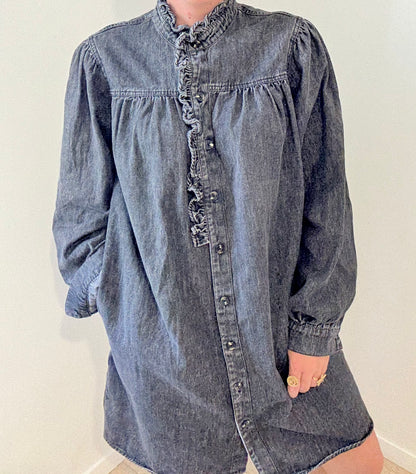 Robe en jeans noir