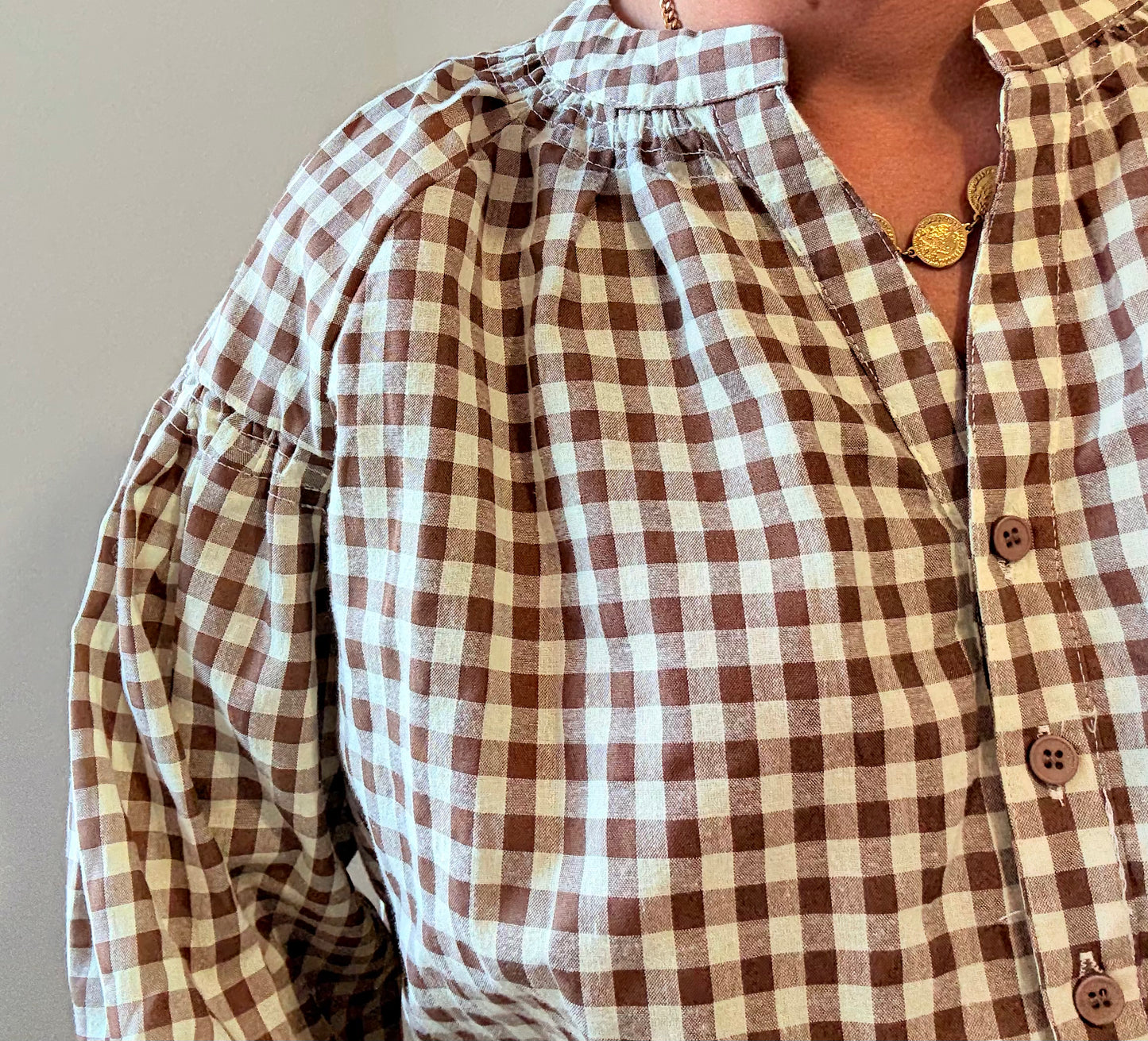 Blouse Suzanne marron