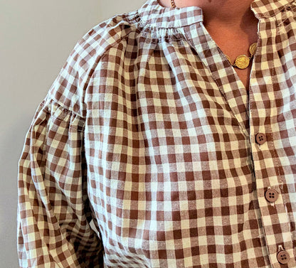 Blouse Suzanne marron
