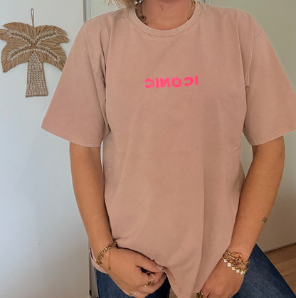 T-shirt iconic vieux rose