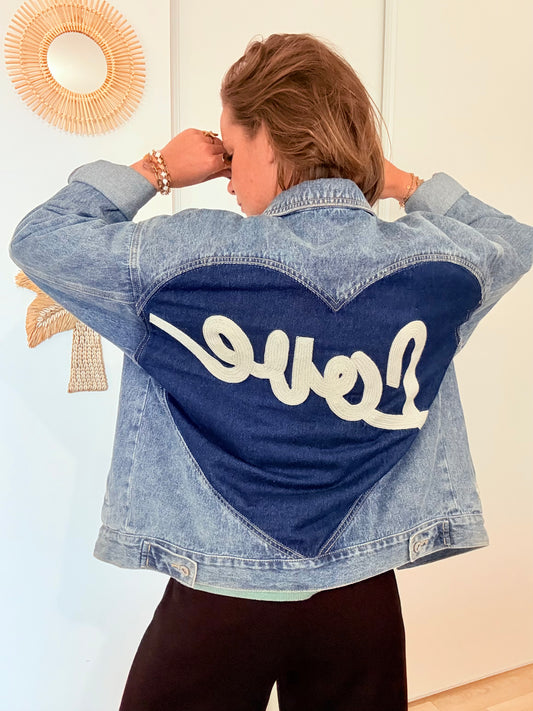 Veste en jean love