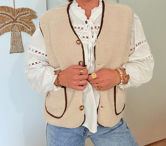 Gilet Maela écru