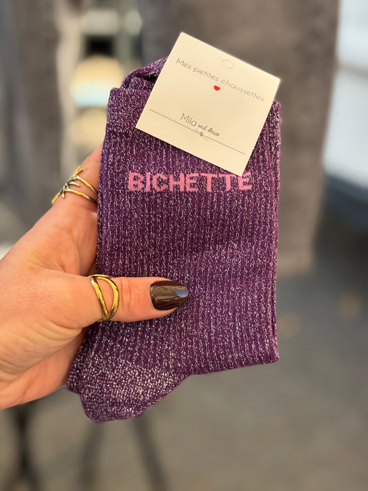 Chaussettes bichette violette