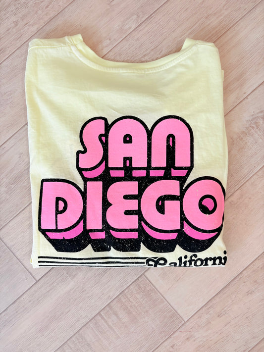 T-shirt San Diego jaune