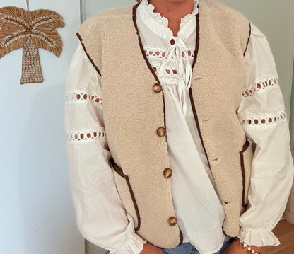 Gilet Maela écru
