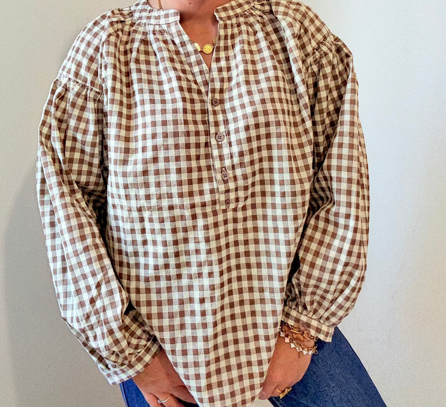 Blouse Suzanne marron
